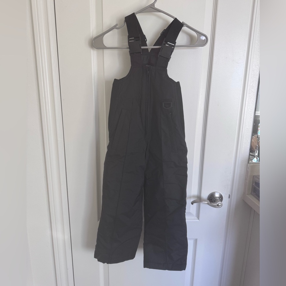Sport Essentials Kids Snow Bib Overalls -Black Size 6